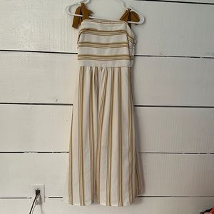 Small Orange/Tan White Dress